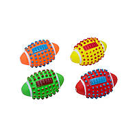 Игрушка Eastland Мяч регби для собак, разные цвета, 11.5 см (винил)