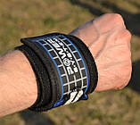 Бинти для зап'ясть (кистьові бинти) Power System PS-3500 Wrist Wraps  Blue/Black  (пара), фото 4