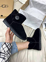 Угги женские UGG Mini Bailey Button Black