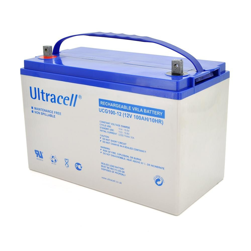 Акумуляторна батарея Ultracell UCG100-12 GEL 12V 100 Ah (328 x 173 x 232) для будинків, квартир та опалення