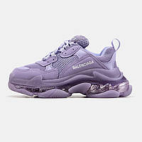 Женские кроссовки Balenciaga Triple S Clear Sole Purple