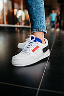 Женские кроссовки Nike Air Force 1 Type 354 White Blue Red