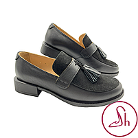 Лофери жіночі шкіряні чорного кольору  “Style Shoes”, фото 4