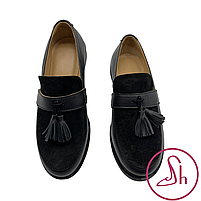 Лофери жіночі шкіряні чорного кольору  “Style Shoes”, фото 5