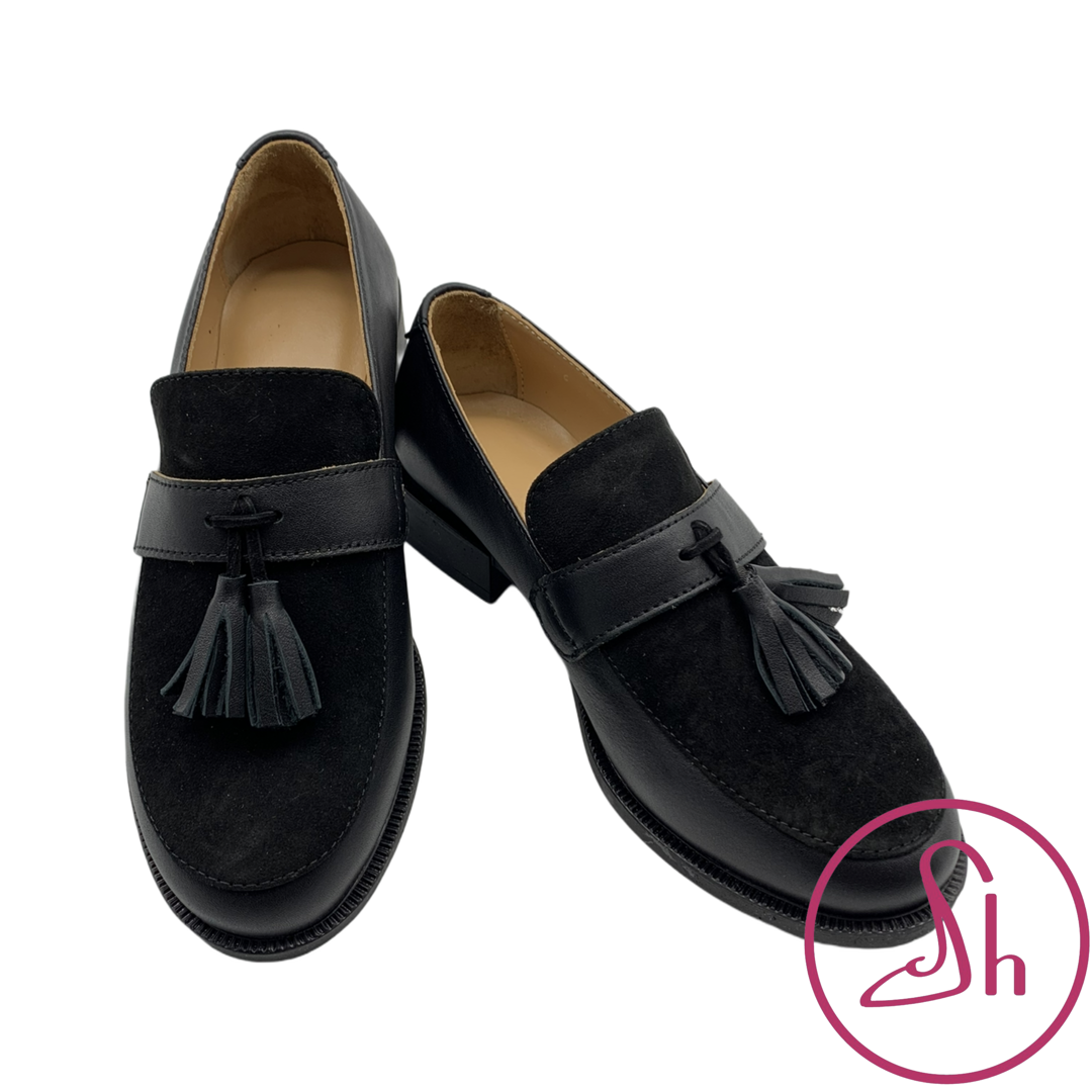 Лофери жіночі шкіряні чорного кольору “Style Shoes”