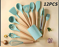 Набір кухонного приладдя 12шт Kitchen Set Зелений / Комплект інструментів для кухні