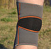 Наколінник MadMax MFA-297 Knee Support with Patella Stabilizer Dark Grey/Orange XL, фото 7