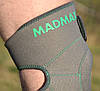 Наколінник MadMax MFA-295 Zahoprene Universal Knee Support Dark Grey/Green (1шт.), фото 7