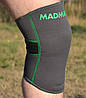 Наколінник MadMax MFA-294 Zahoprene Knee Support Dark Grey/Green (1шт.) L, фото 6