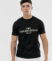 Мужская футболка Armani emporio Milan EA7 черная Армани
