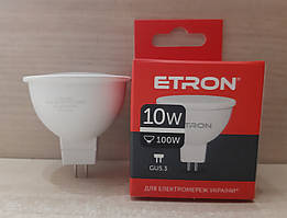 Світлодіодна Led-лампа для точкових світильників ETRON 10 W 4200 K 220V MR16 нейтральне біле світло GU5.3