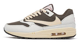 Чоловічі кросівки Nike Air Max 1 x Travis Scott White Brown