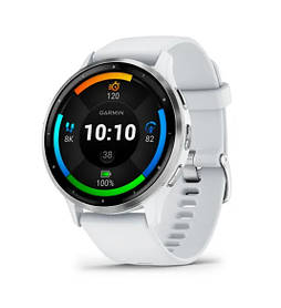 Смарт-годинник Garmin Venu 3 Silver stainless steel bezel with whitestone case and silicone band