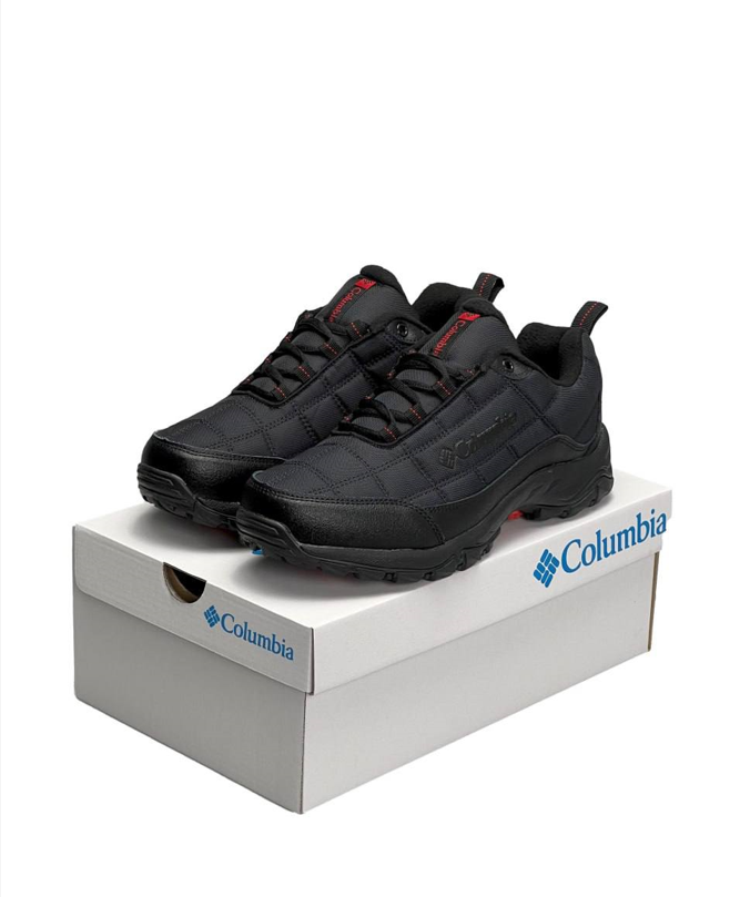 Чоловічі зимове кросівки Columbia Firecamp fleece Black ТЕРМО взуття Коламбія чорні теплі фліс осінь єврозима