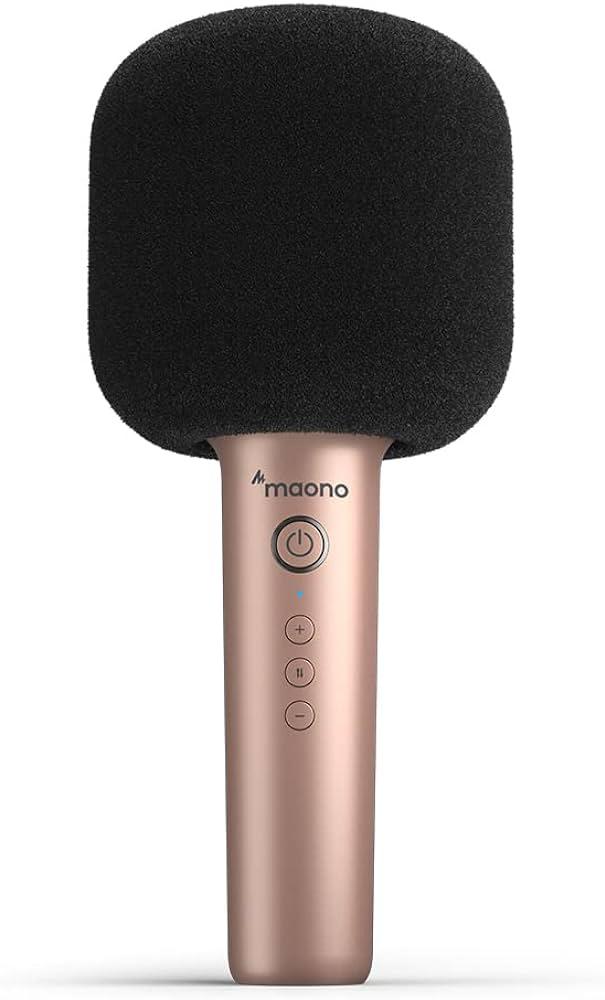 Мікрофон для караоке Maono MKP100 bluetooth Білий (MKP100-gold), фото 1