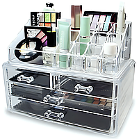 Акриловый органайзер для косметики BEAUTY BOX, органайзер настольный, органайзер для хранения косметики
