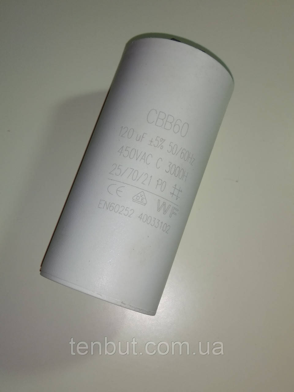 Конденсатор робочий CBB60 / 120 мкФ±5% / 450 В. / 50/60 Hz . Розмір 120Х55 мм.