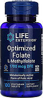 Life Extension Optimized Folate / Метилфолат 5-MTHF Витамин Б9 1,7 мг 100 таблеток