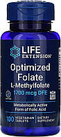 Life Extension Optimized Folate / Метилфолат 5-MTHF Вітамін Б9 1,7 мг 100 таблеток