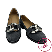 Лофери жіночі замшеві сірого кольору “Style Shoes”, фото 3