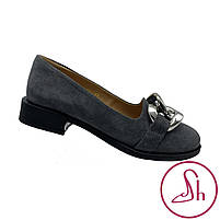 Лофери жіночі замшеві сірого кольору “Style Shoes”, фото 2