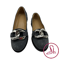 Лофери жіночі замшеві сірого кольору “Style Shoes”, фото 5