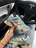 Женские кроссовки New Balance 9060 Blue Haze голубой повседневные замшевые нью беланс стильные модные