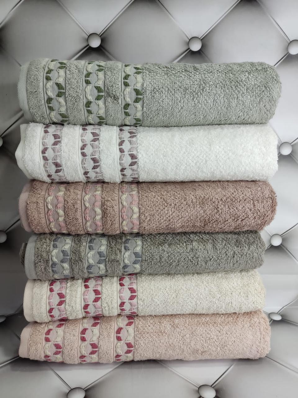 Полотенца Бамбуковые Лицевые 50 на 90 См Pupilla в Упаковке 6 Шт 018 ...