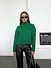 Вільний в'язаний жіночий теплий светр під горло, фото 6