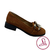 Лофери жіночі замшеві рудого кольору “Style Shoes”, фото 2