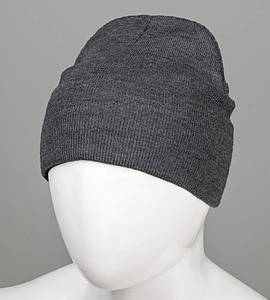 Базова подвійна шапка з відворотом (23205), Антрацит