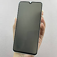 Защитное стекло для Samsung Galaxy A10s приватное антишпион стекло на телефон самсунг а10с черное prv