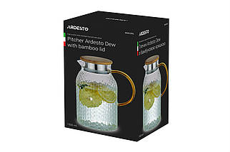 Глечик з бамбуковою кришкою 1500 мл Ardesto Dew AR2615PG, фото 5