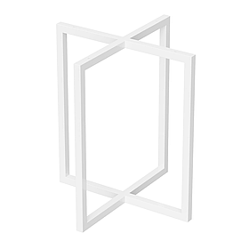 Каркас для журнального столу з металу 400×400 мм, H 450 мм Білий