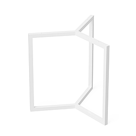 Каркас для журнального столу з металу Ø 500 мм, H 450 мм Білий