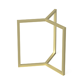 Каркас для журнального столу з металу Ø 500 мм, H 450 мм Золото