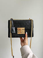 Женская изысканная сумочка гуччи черная Gucci стильная молодежная сумка через плечо