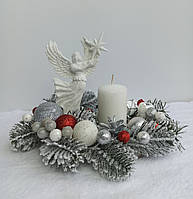 Різдвяна свічка. Різдвяна композиція зі свічкою та ялинкою Підсвічник Новорічний, Різдвяний