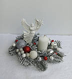 Різдвяна свічка. Різдвяна композиція зі свічкою та ялинкою Підсвічник Новорічний, Різдвяний, фото 2