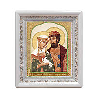 Петр и Феврония покровители семьи и брака икона святых в белом киоте