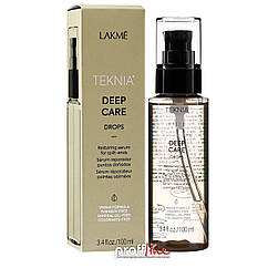 Відновлююча сироватка для пошкодженого та сухого волосся Lakme Teknia Deep Care Drops, 100 мл