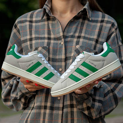 Кросівки Adidas Campus 00s Grey Green / Адідас Кампус 00 Сірі із Зеленим, фото 1