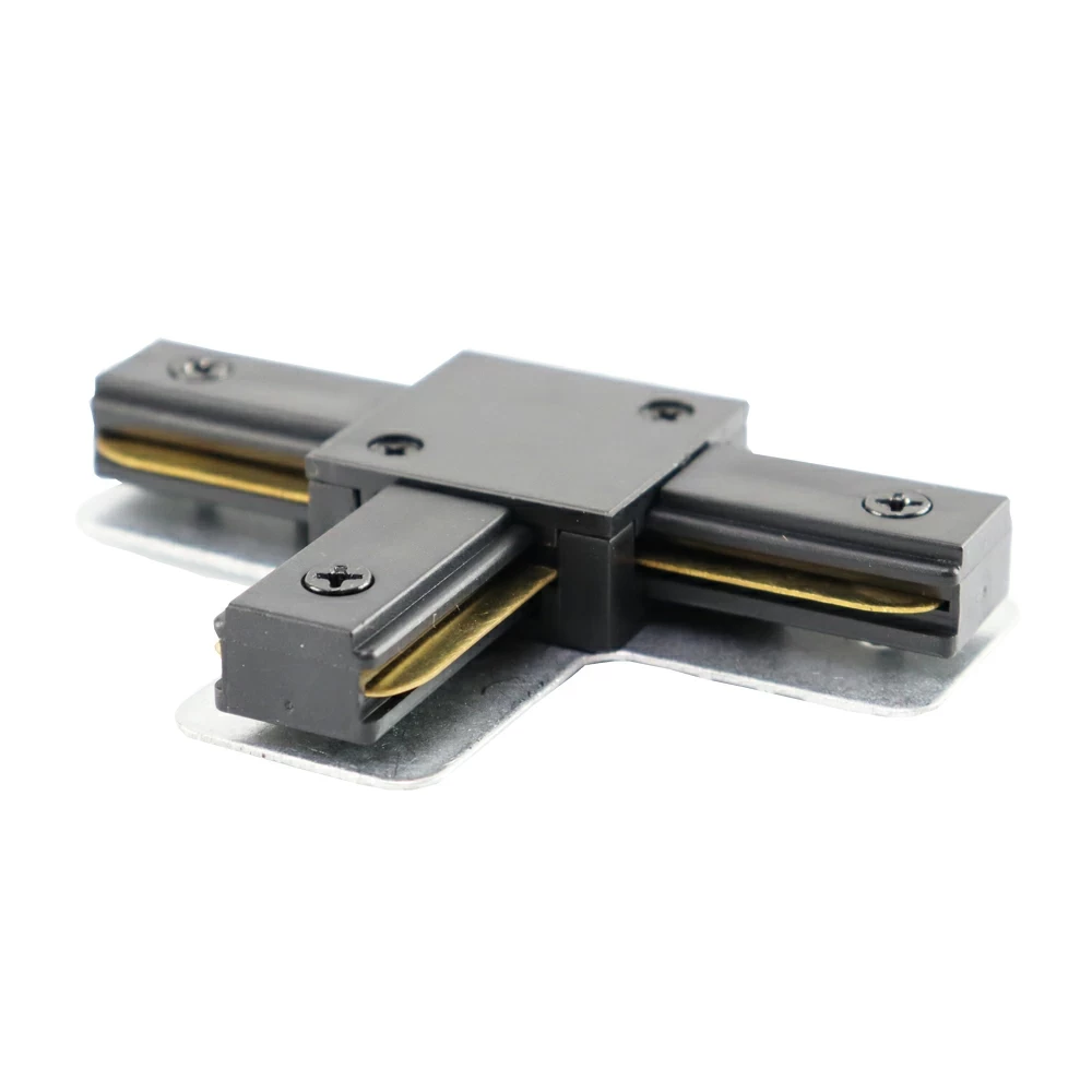 Конектор Velmax для шинопроводу T-подібний чорний 25-34-54, фото 1