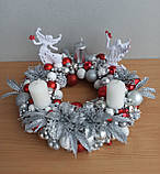 Різдвяна композиція з ангелами та свічками. підсвічник різдвяний, новорічнийний., фото 4