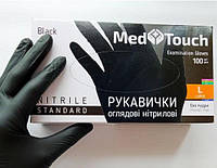Перчатки нитриловые Black ТМ MedTouch размер L (100 шт)