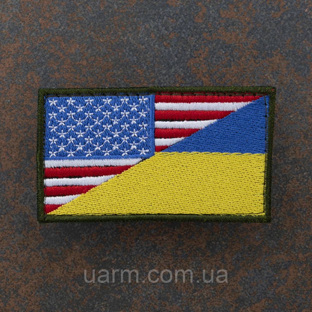 Шеврон Америка США Сполучені Штати Америки Украина 8 х 4,5 см