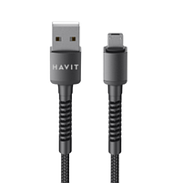 Кабель USB MicroUSB Havit HV-CB6195 2,1А 1м чорний, фото 3