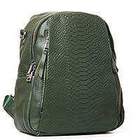 Жіночий шкіряний рюкзак 8907-9 green. Купити жіночі рюкзаки гуртом і в роздріб із натуральної шкіри в Україні