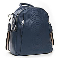 Жіночий шкіряний рюкзак 8907-9 blue. Купити жіночі рюкзаки гуртом і в роздріб із натуральної шкіри в Україні
