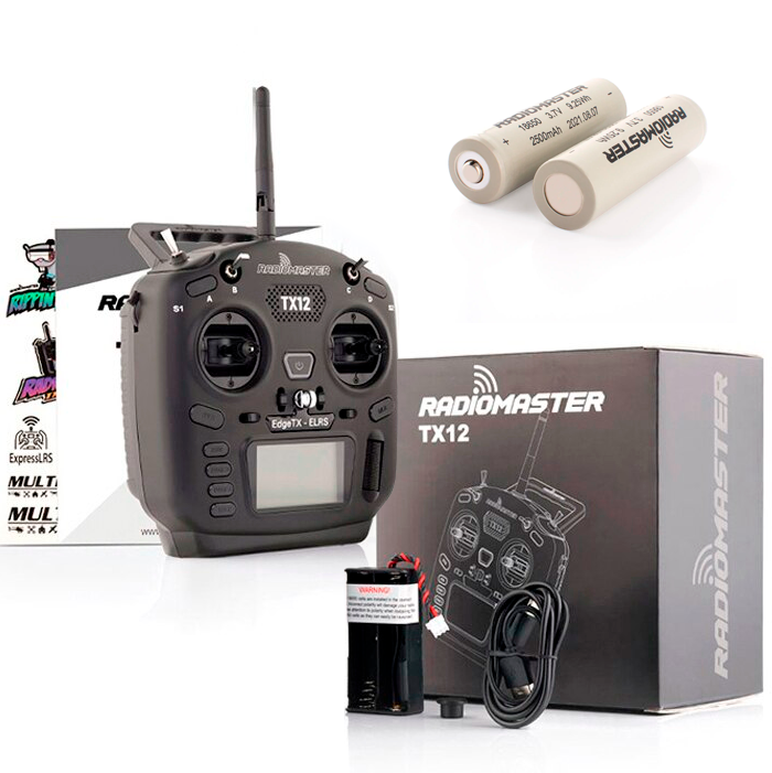 FPV пульт управління дроном RadioMaster TX12 MKII ELRS M2 з акумулятором RadioMaster
